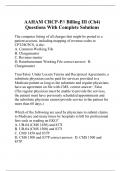 AAHAM CRCP-P// Billing III (Ch4) Questions With Complete Solutions