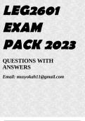 LEG2601 EXAM PACK 2023