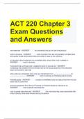 ACT 220 Chapter 3 Exam Questions and Answers