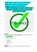 NRNP 6665 Midterm Exam/ NRNP 6665  Midterm Walden University Updated  2023-2024 All Q&A