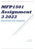 MFP1501 Assignment 3 2023 