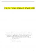 NUR 231 PATHOPHYSIOLOGY RETAKE EXAM