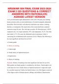 NR509/NR 509 FINAL EXAM 2023-2024  EXAM 2 220 QUESTIONS & CORRECT  ANSWERS WITH RATIONALES|  AGRADE LATEST VERSION