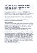 EPIC CLN 251/252 Study Set 3 - KW, EPIC CLN 251/252 Study Set 2 - KW, EPIC CLN 251/251 - KW