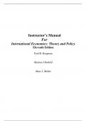 International Economics  Theory and Policy 11th Edition By Paul Krugman, Maurice Obstfeld, Marc Melitz (instructor Manual)