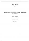 International Economics Theory and Policy, 11e Paul Krugman, Maurice Obstfeld, Marc Melitz (instructor Manual with Test Bank)	