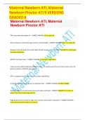 Maternal Newborn ATI, Maternal Newborn Proctor ATI 9 VERSIONS GRADED AMaternal Newborn ATI, Maternal Newborn Proctor ATI 9 VERSIONS GRADED A