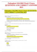 Pathophsio NSG5003 Week 9 Neuro QUESTIONS AND CORRECT ANSWERS 2023