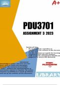 PDU3701 Assignment 3 (ANSWERS) Semester 1 2023 (899953)
