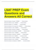 LSAT PREP Exam Questions and Answers All Correct
