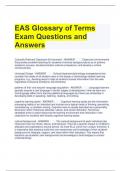 EAS Glossary of Terms Exam Questions and Answers