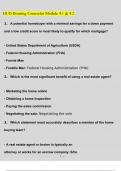 HUD Housing Counselor Module 4.1 & 4.2 Questions and Answers Latest (2023 / 2024) (Verified Answers)