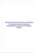 Test bank for primary care art and science of advanced practice nursing an interprofessional approach 5th edition dunphy