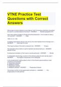 VTNE Practice Test Questions with Correct Answers