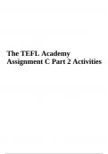 TEFL ACADEMY - Assignment A Text 3 – Upper intermediate | TEFL ACADEMY ASSIGNMENT B, LESSON PLAN AND PARAGRAPH | TEFL ACADEMY ASSIGNMENT C, AUTHENTIC TEXT | TEFL ACADEMY ASSIGNMENT C, ESSAY & The TEFL Academy Assignment C Part 2 Activities 2024/2025.