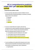 Ati rn comprehensive predictor retake 2021 pdf real exam 2023/2024 update  Comprehensive predictor retake