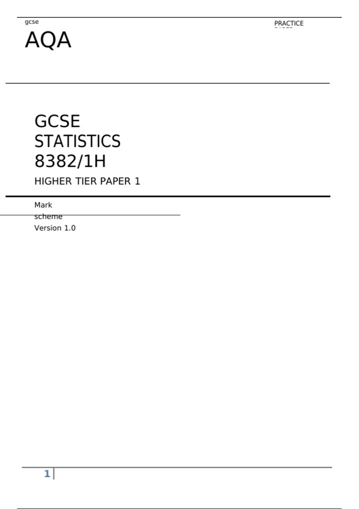 aqa-gcse-statistics-8382-1h-higher-tier-paper-1-mark-scheme-june-2023