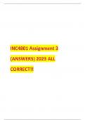 INC4801 Assignment 3 ANSWERS 2023 ALL CORRECT