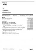 AQA    AS BUSINESS Paper 2 Business 2  Friday 26 May 2023