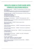 MCN 374: EXAM IV STUDY GUIDE WITH  COMPLETE SOLUTIONS RATED A