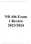 Exam (elaborations) NR 446 Collab  Leadership (NR446) Exam 1 Review 2023/2024