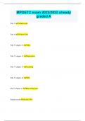 MPOETC exam 2022/2023 already graded A