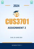 CUS3701 Assignment 2 Due 26 June  2024