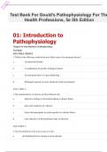 Test Bank For Gould’s Pathophysiology For The Health Professions, 5e 5th Edition