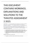 TMN3705 Assignment 2 2023