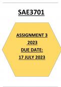 SAE3701 ASSIGNMENT 3 2023