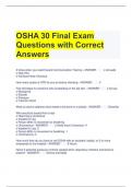 OSHA 30 Final Exam Questions with Correct Answers 