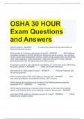 OSHA 30 HOUR Exam Questions and Answers 