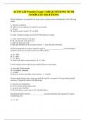 ACSM GEI Practice Exam 1// 100 QUESTIONS WITH COMPLETE SOLUTIONS