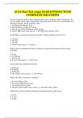 ACLS Post Test (copy) /44 QUESTIONS WITH COMPLETE SOLUTIONS.