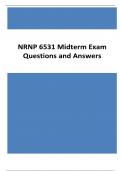 NRNP 6531 Midterm Exam Questions and Answers