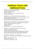 Antibiotic Classes with Additional Terms