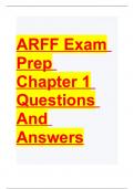 ARFF Exam Prep Chapter 1 Questions And Answers