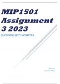 MIP1501 Assignment 3 2023