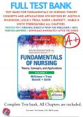 Test Bank For Fundamentals of Nursing Theory Concepts and Applications 4th Edition By Judith M Wilkinson, Leslie S Treas, Karen L Barnett , Mable H Smith 9780803676862 ALL Chapters .