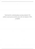 Test bank for understanding nursing research 7th edition susan grove jennifer gray With All Chapters 100% Complete Guaranteed Success