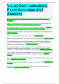 Visual Communications Exam Questions And Answers