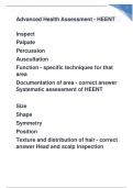 BIO II Advanced Health Assessment - HEENT Latest