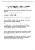 CPCM 023 Promotion Analysis Techniques Questions With Complete Solutions