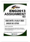 ENG2613 ASS3 ESSAY OUESTION 2023