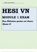 HESI VN MODULE 1 EXAM Exam Elaborations Questions and Answers (Graded A).pdf