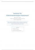 Environmental Impact Assessment: Lectures, literature and assignment questions (docx)