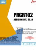 PRGRT02 Assignment 2 (ANSWERS) 2023 (814938) - DUE 08 August 2023