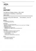 AQA AS HISTORY The Making of Modern Britain, 1951–2007 Component 2S MAY 2023 QUESTION PAPER - Building a new Britain, 1951–1979