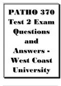 PATHO 370 Test 2 Exam Questions and Answers - West Coast University.pdf