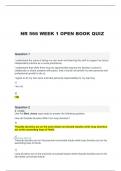  NR 566 WEEK 1 OPEN BOOK QUIZ